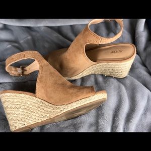 Suede Wedge Heels